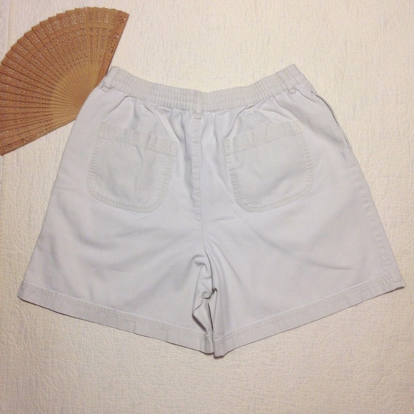 Eddie Bauer Shorts Ivory Drawstring Waist Zipper - Picture 7 of 8